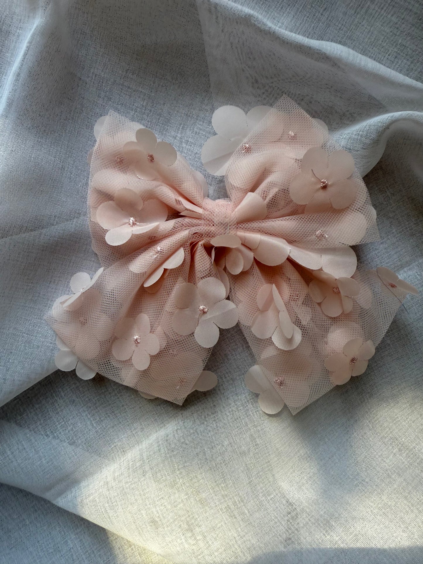Pink Flower Garden Hair Bow
