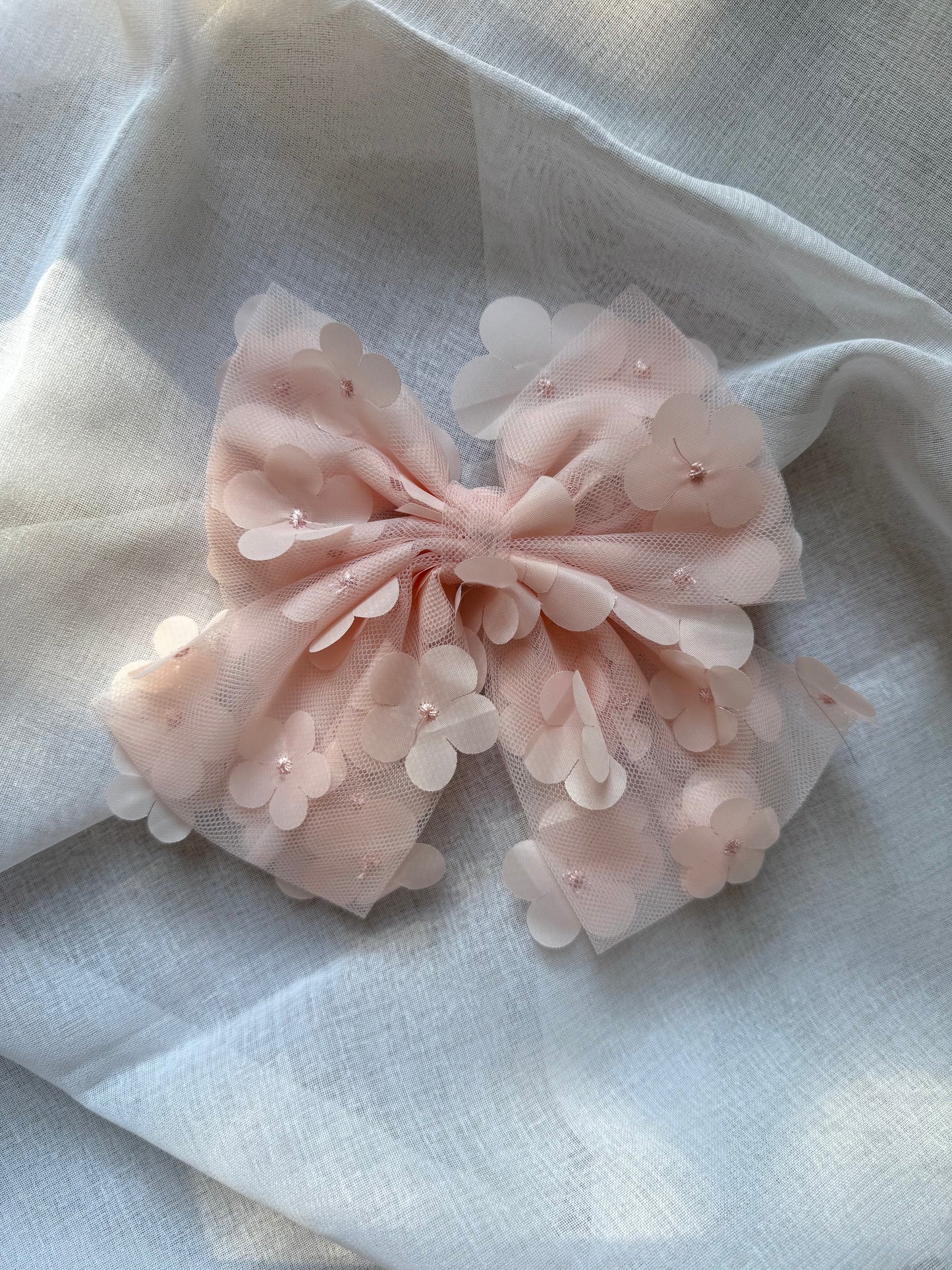 Pink Flower Garden Hair Bow