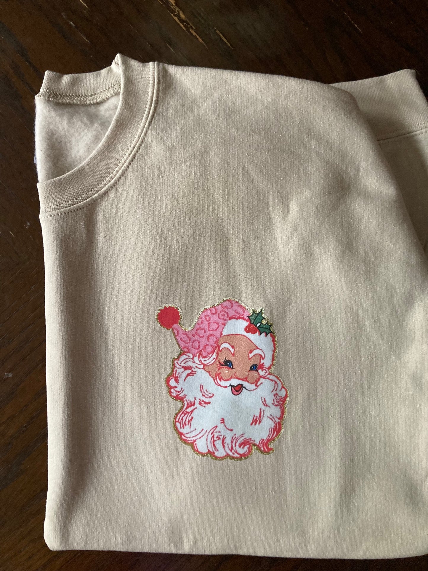 Pink Santa Crewneck Sweatshirt