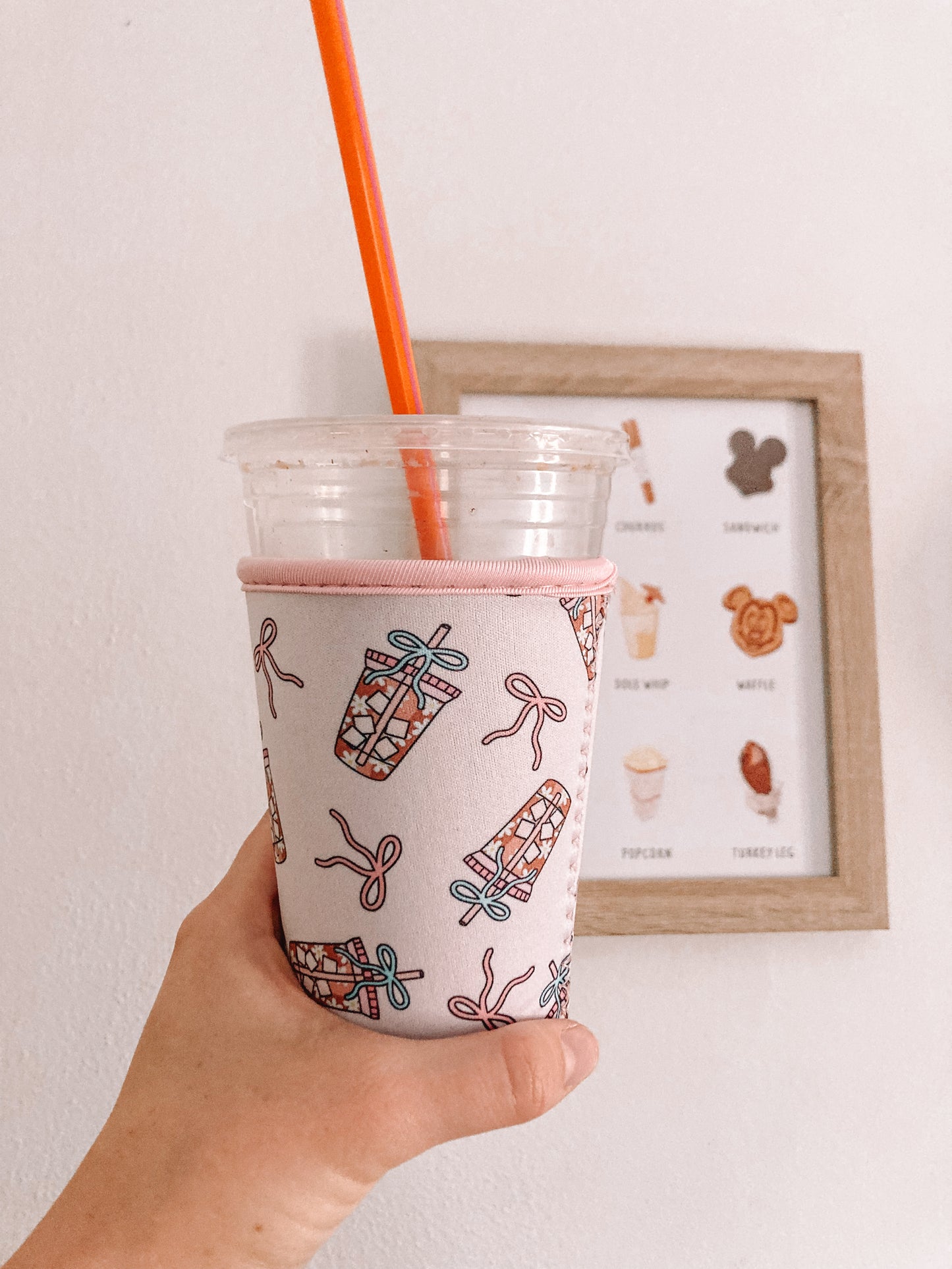 Iced Coffee and Bows Coffee Sleeve