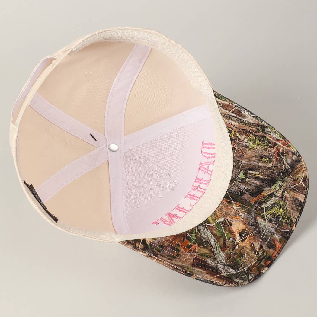 DARLIN' Embroidered Camo Trucker Hat