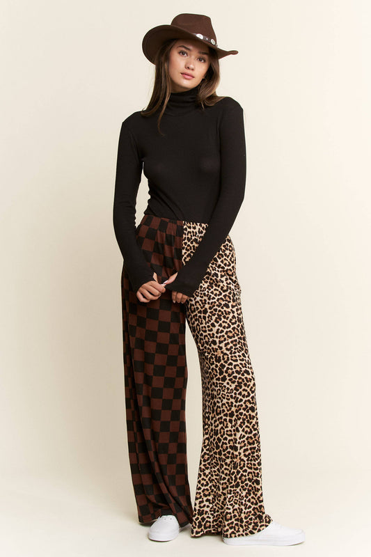 Sid & Nancy Leopard Checkered Pants