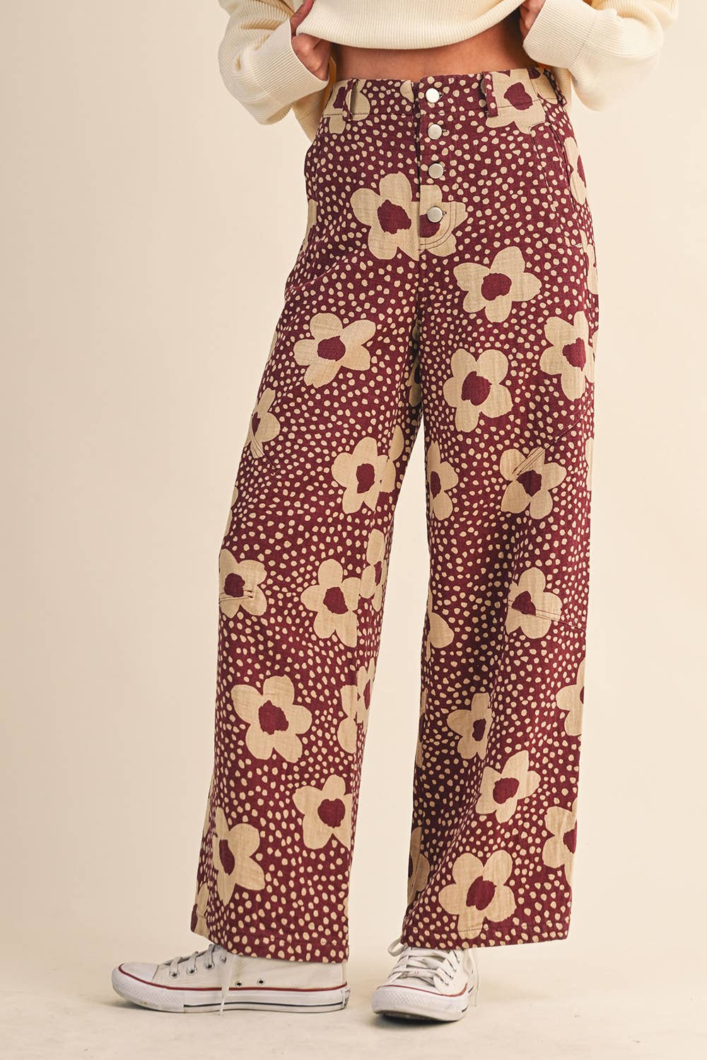 Nick & Nora Floral High Waisted Pants