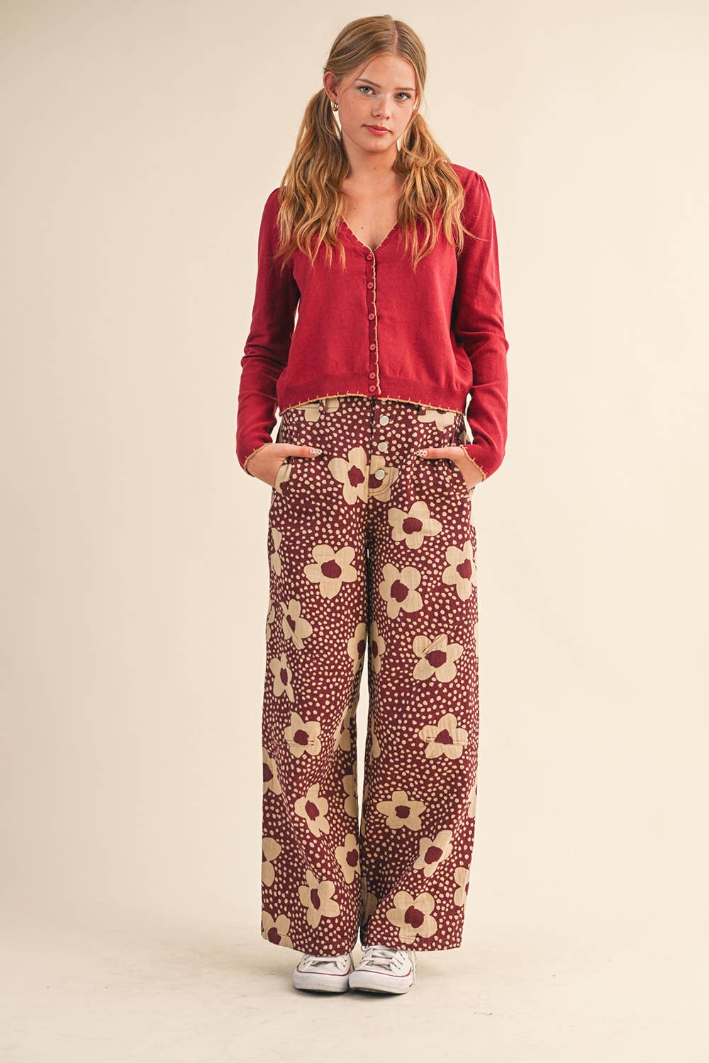 Nick & Nora Floral High Waisted Pants