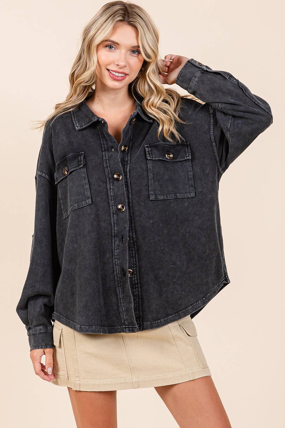 He Better Have a Motorcycle! Black Shacket