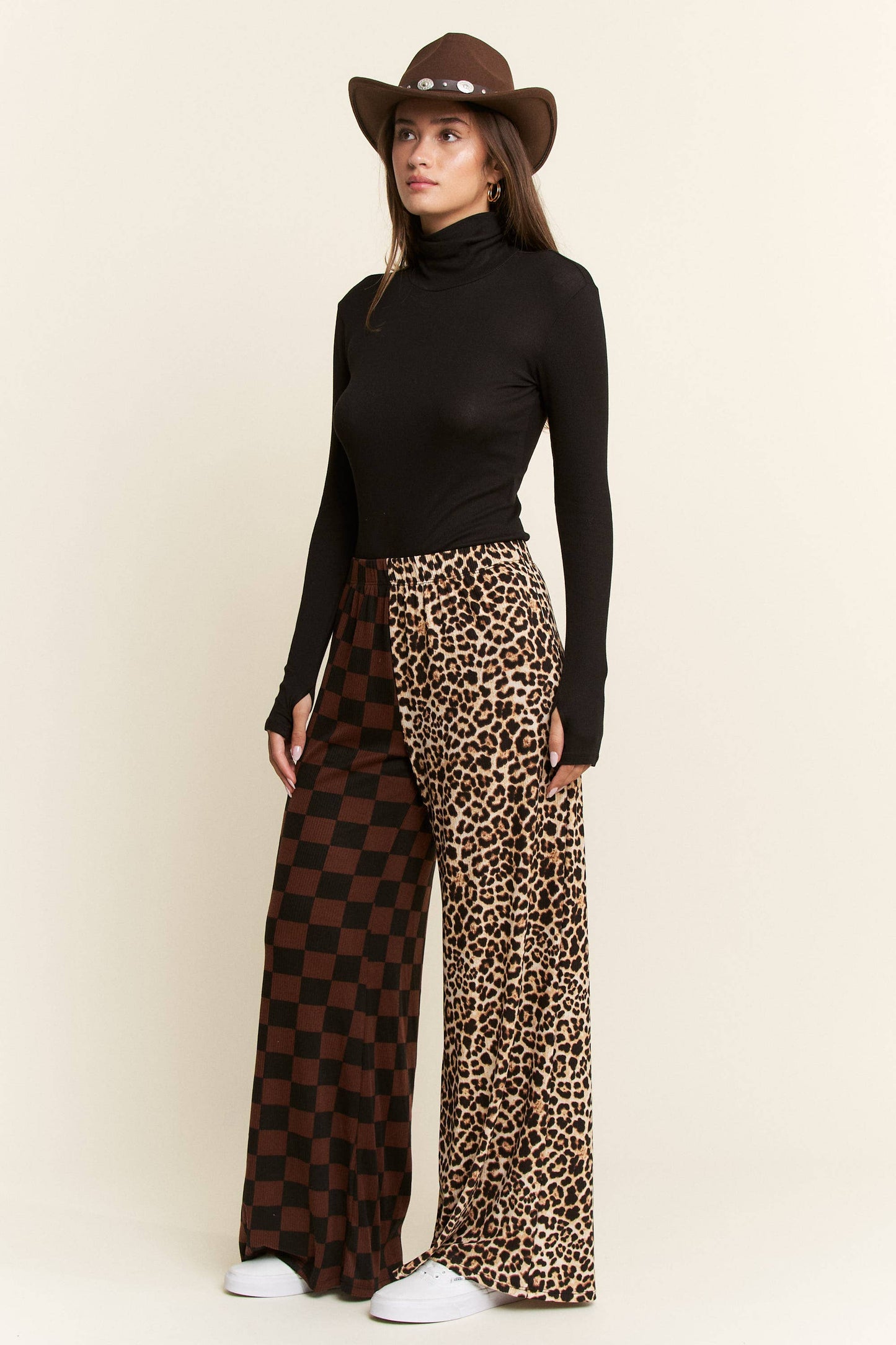 Sid & Nancy Leopard Checkered Pants