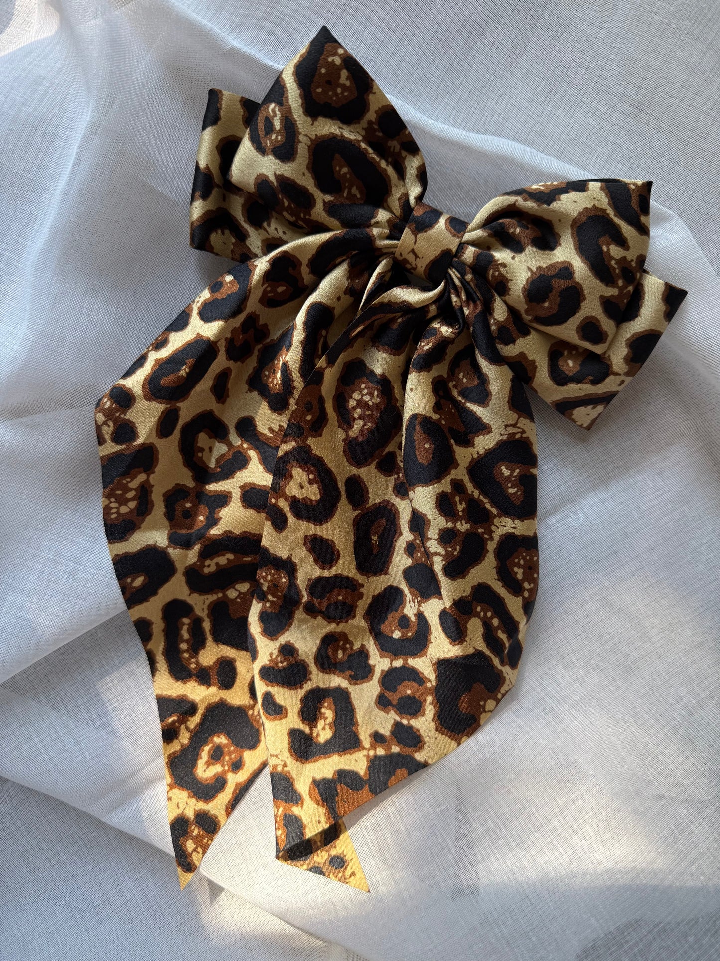 Leopard Hair Bow