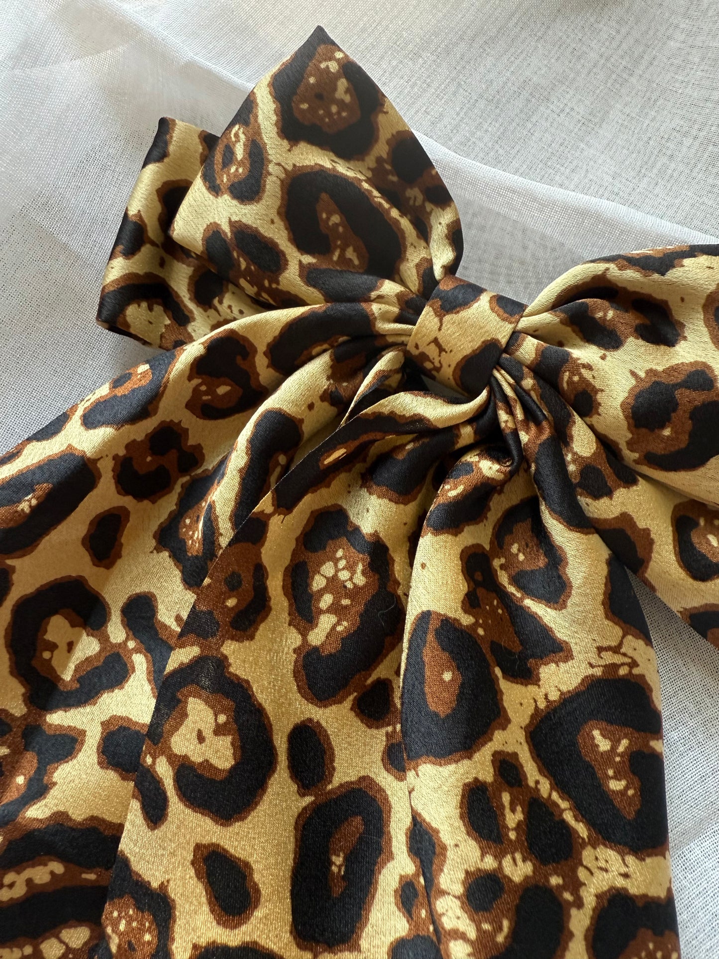 Leopard Hair Bow