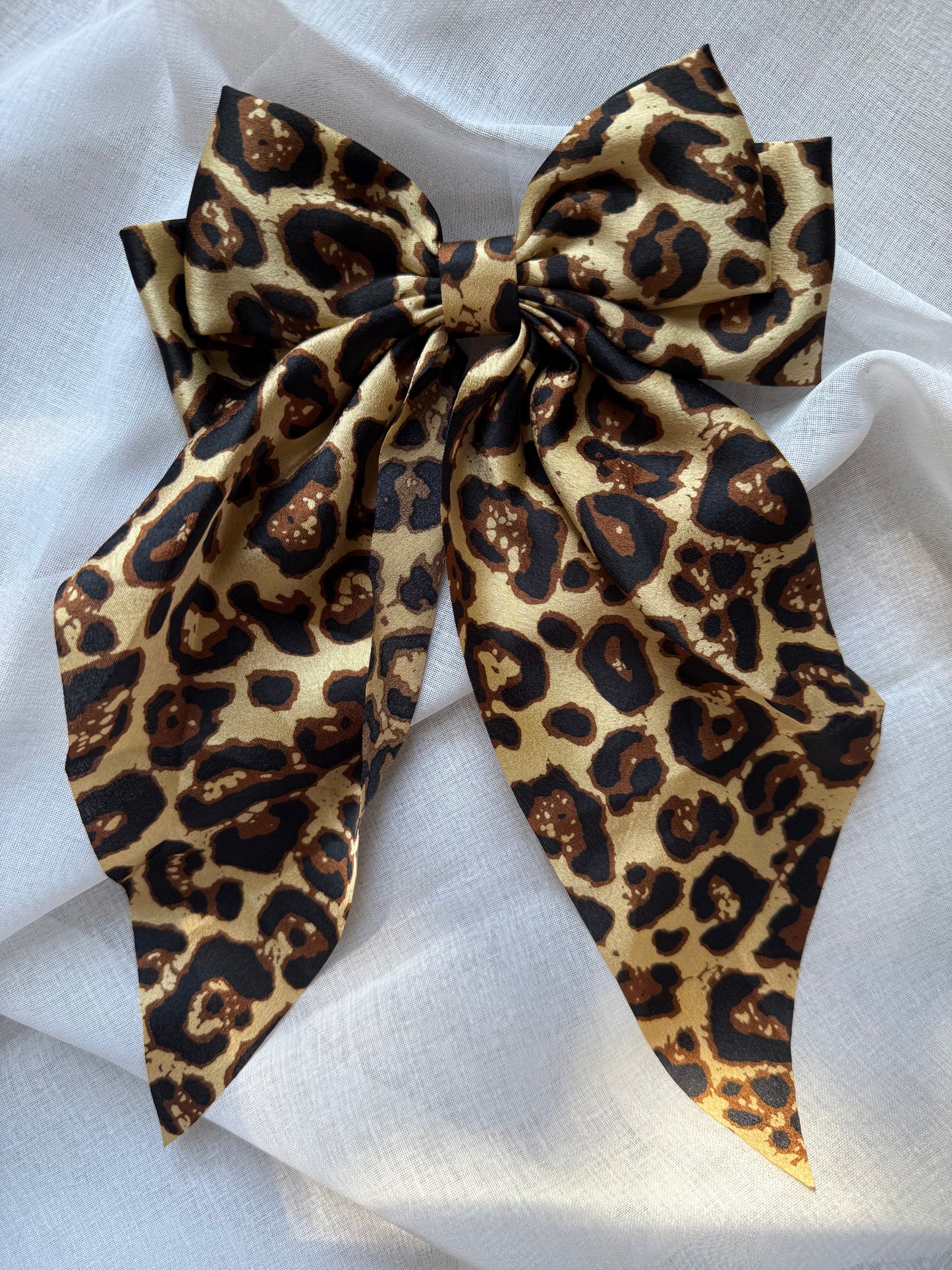 Leopard Hair Bow