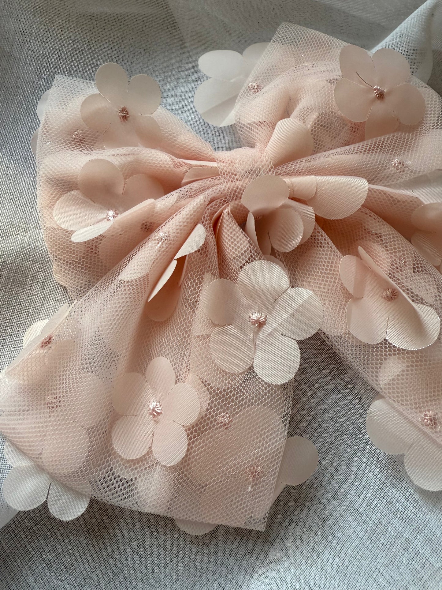 Pink Flower Garden Hair Bow