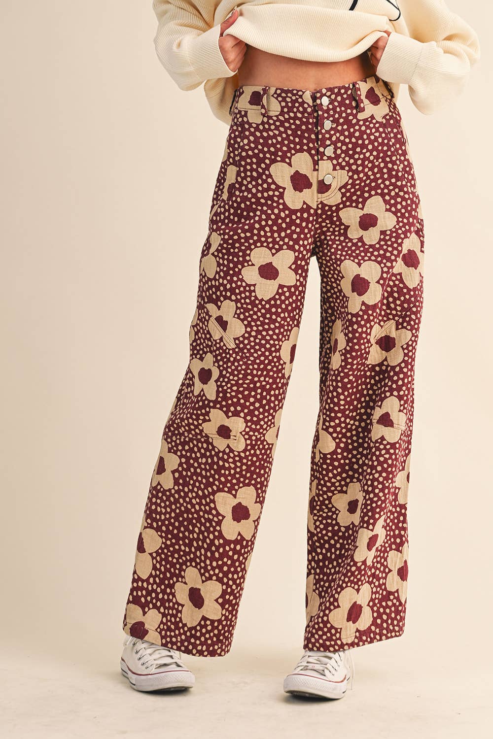 Nick & Nora Floral High Waisted Pants